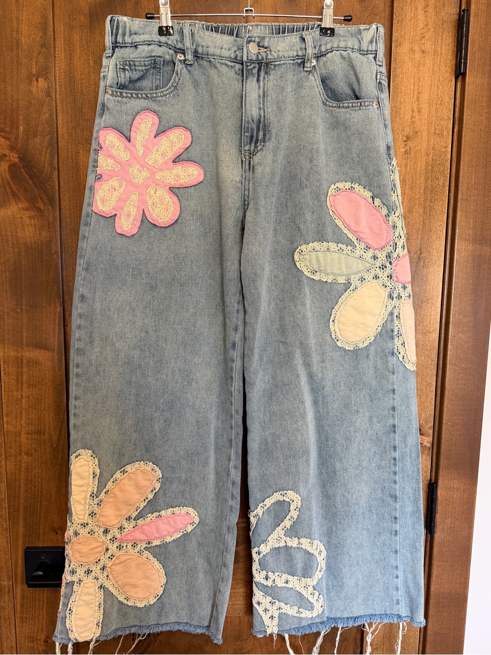 OLI & HALI flower patchwork denim jeans XL